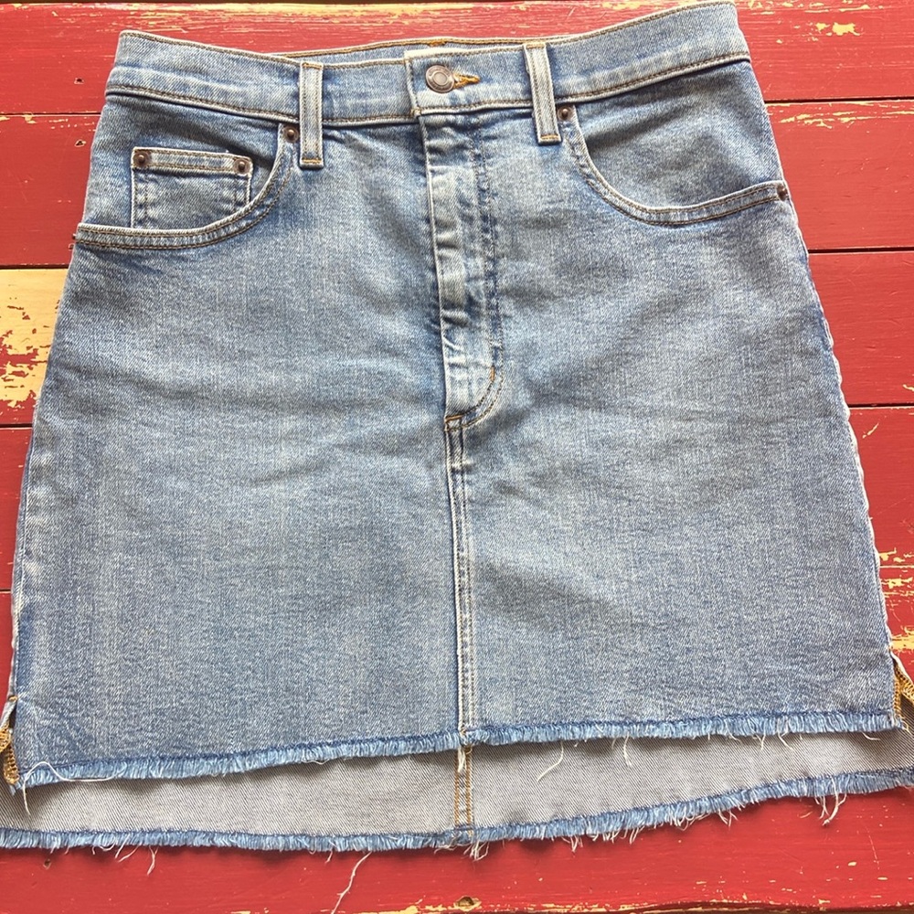 Wilfred Blue Pencil Mini Skirt Work
